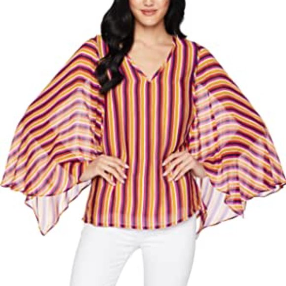 Trina Turk Women's Striped La Paz Blouse NWT - Picture 2 of 11